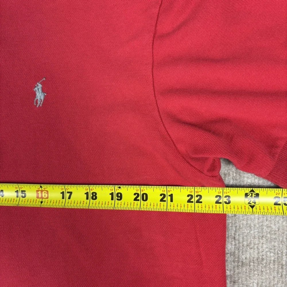 Polo Ralph Lauren Polo Shirt Mens Large Red Pony Logo Short Sleeve Cotton